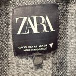 ZARA  Plaid Wool Blend Oversized Poncho Fringe Hem size XS Photo 5