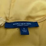 Marc New York  Golden Yellow Silky Satin Ruched Stretchy Blouse Size Small Photo 2