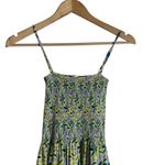 Solid & Striped Kennedy Green Floral Smocked Laser Cut Sleeveless Midi Dress XS Photo 5