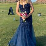 Prom dress Cinderella couture Blue Size 6 Photo 1