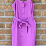 Everlane  Magenta Japanese GoWeave Picnic Button Front Dress size 4 Photo 2