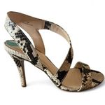 Nine West Snakeskin Print Strappy Heels Size 8 NWOT Photo 0