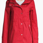 Hunter  Red Original Cotton Smock Water Resistant Long Sleeve‎ Hooded Rain Jacket Photo 0