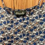 Maude by Anthropologie Floral Print Ruffle Satin Mini Dress Size Small Photo 2