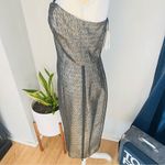 Milly Marta Couture Metallic Strapless Dress, Gold/Black, Boned, Size 8, NWT Photo 10