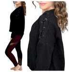 Betsey Johnson  Athletic Leggings Cut Out Sweatshirt Active Lounge Set Size S/L Photo 1