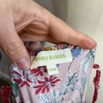 World Market Boho Floral Slip Dress Size S/M Pink Yellow Ruffle Hem Photo 4