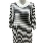 Agnes & Dora Women's XL Black Striped 3/4 Sleeve Top Casual Photo 2