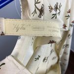 Jeanne Durrell Vintage Neutral 3 Piece Floral Long Sleeve Dress Scarf & Belt Brown Size M Photo 10