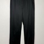 Misook  Straight-Leg Satin Pants Black Size Small New Shiny Flowy Size Zip Photo 0