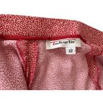 Talbots Vintage 70s Midi Flare Skirt Red Floral sz 12 Bohemian Prairie Photo 1