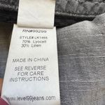 Level 99 Anthropologie Shorts Gray Linen Button Front Pockets Women's Size 26 Photo 5