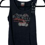 Biker Design Vintage 2005 Sturgis Bike Week Rhinestone Buckle Motorcycle Tank XL Black Photo 0