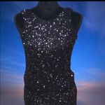 Sexy Sparkle Sequin Little Black Mini Dress Size 6 Photo 2