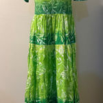 Fairy Ombre Floral Maxi Dress Smocked Tiered Green S boho whimsi Y2K resortWear Photo 0