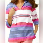 Tommy Bahama - Sunset Stripe Hoodie Sz Small - Like New- Oversized | Beach Time! Photo 0