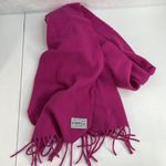 Forenza  Scarf Lambswool Hot Pink Fringe Trim Classic Italy Luxurious One Size Photo 7