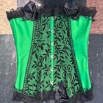 Source Unknown  Green and Black Lace Shapewear Corset Photo 5