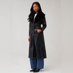 BLANK NYC  LATE NIGHT‎ FEELS FUR LEATHER TRENCH COAT side medium Photo 1