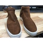 Keds Ankle Boots Women US 7.5 Brown Gwen Suede Fringe Slip-On Side Zip Round Toe Photo 0