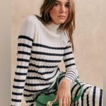 Sézane  Katrina Striped Dress in White and Navy Photo 0