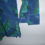 Liz Baker  L Blue Green Tunic Button Down Top Photo 3