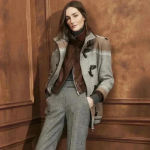 Veronica Beard - Flint Dickey Wool-Blend Coat Camel Grey Multi Size Medium NWT Photo 2