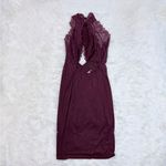 Elegant Lace Burgundy Dress Red Size L Photo 1