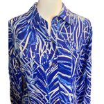 Lilly Pulitzer Sea View Rayon Button Front Blouse - Twilight Blue XS Photo 1