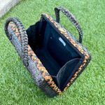 1950s/1960s Vintage Dena of Dallas Woven Straw Purse Black Photo 2