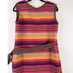 Ann Mashburn Women Vest Sweater Pink Wool Striped Cashmere Sleeveless Wrap Small Photo 7