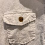 Illa Illa Womens Oversized Corduroy Long Sleeve White Beige Khaki Shacket Small Photo 4