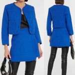 Proenza Schouler  White Label‎ Cropped Tweed Blazer Royal Blue Size 4 NWOT Photo 1