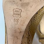 Vaneli Peep Toe Patent Leather Wedges‎ Size 9.5 Wide Tan Photo 6