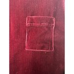 RUSS Women’s Size Large Pajama Top Burgundy Velour Corduroy Button Front Red Photo 7