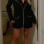 Rumored Black Embellished Trim Blazer Photo 7