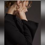 Maeve Anthropologie  Bell Sleeve Mock  Sweater Black knit $110 3X fall casual Photo 3