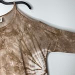 PPLA  Petra cold shoulder top tan tie dye shirt size large Photo 4
