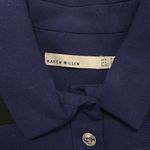 Karen Millen Purple Striped Shirt Knee Length Luxury Business Dress Size 4 Photo 5