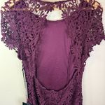 NWT Lulu’s Size XL Lace Detailed Backless Mini Dress Burgundy Formal Wedding Red Photo 7