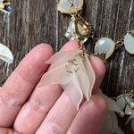 Womens Necklace Elegant Double Strand Shell with Crystal Accents Pink Photo 7