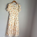 Reformation Cosa Tiered Crepe De Chine Midi Dress In Ivory 6 Photo 2