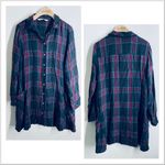 ZARA  Plaid Flannel Tunic Shirt Dress size M Photo 1