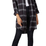 Rails Bianca Grey Black Metallic Plaid Top Tunic EUC Size XS Photo 0