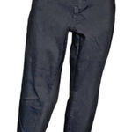 Torrid Premium Size 10S Stretch Black Stiletto Lace Raw Hem Ankle Skinny Jeans Photo 0