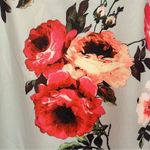 Chicme Spaghetti strap, feminine, romantic form fitting midi floral dress mint S Blue Photo 6