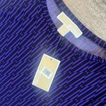 Michael Kors Elegant PURPLE/BLACK Patterned BODYCON FORMAL Dress LARGE NWT #116 Photo 4