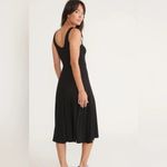 Marine layer Black Ribbed Lexi Fit And Flare Tank Midi Dress Size Small NWOT Photo 1
