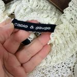 Cable & Gauge Cable Gauge Lace Top M Ivory High Neck Romantic Cottagecore Victorian Boho Chic Photo 1