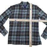VTG Polo Ralph Lauren Sport Womens Shirt Medium Flannel Plaid L/S Outdoor Green Photo 5